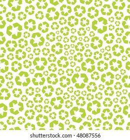 Seamless Recycle Background. Vector Pattern.