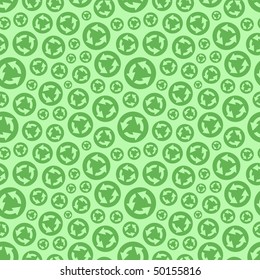 Seamless recycle background. Vector pattern.