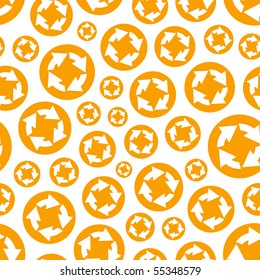 Seamless recycle background. Vector pattern.