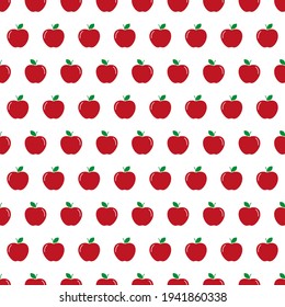 seamless red apple pattern for background. cloth motif, fruit shop decoration