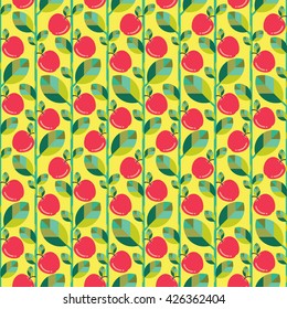 Seamless Red Apple pattern icon, Fruit Vector, Apple Vector