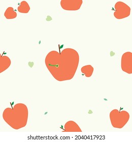 Seamless Red apple Patterns of Health