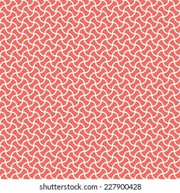 Seamless red arc based geometric pattern vector