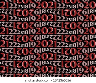 The Seamless red background with numbers.