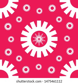 Seamless red background on white abstract shape pattern vector