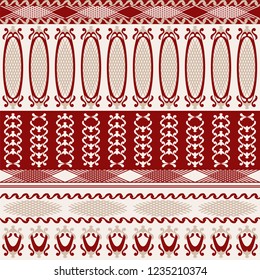 Seamless red background in Oriental style
