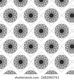 Papel de parede de fundo de padrão de círculo Bauhaus vermelho contínuo