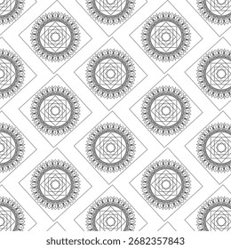 Papel de parede de fundo de padrão de círculo Bauhaus vermelho contínuo