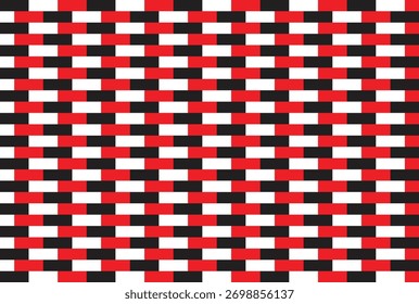 Fondo de patrón de tejido de ladrillo rojo y negro sin costuras Ilustración de stock-01