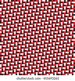 Seamless red and black brick weave pattern background
