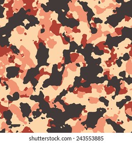 Seamless red and black camo texture vector