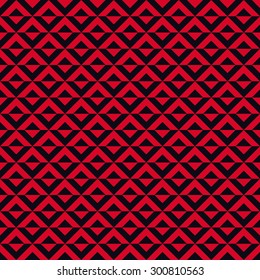 Seamless red and black op art diagonal squares pattern vector