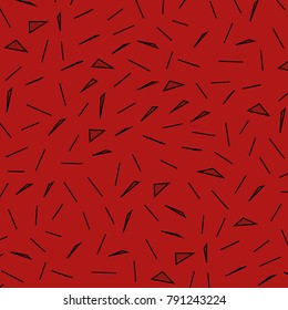 Seamless Red Black Triangles Stripes Red Background Vector Pattern