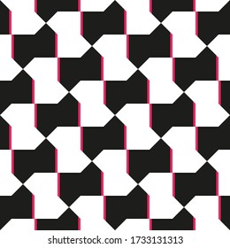 Seamless red black and white Arabic tile vintage pattern vector