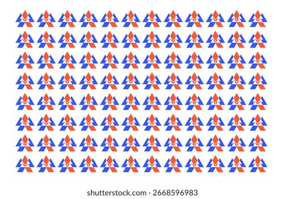 Seamless Red and Blue Geometric Triangle Pattern, Modern Abstract Repeating Design for Textiles, Wallpapers, Wrapping Paper, Packaging, Fabric Prints, and Digital Graphic Backgrounds - Powered by Shutterstock - Get 15% off with code: PIKWIZARD15
