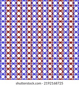 Seamless red and blue squre line pattern. Square style lines on a white background. Ripple Texture. Vector illustration of square