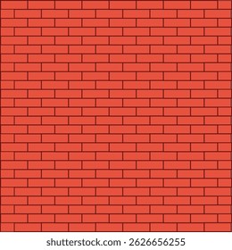 Seamless Red Brick Wall Texture Vector
