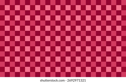 A seamless red checkered pattern background with soft geometric squares. Perfect for textile design, wallpaper, packaging, and modern graphic projects.