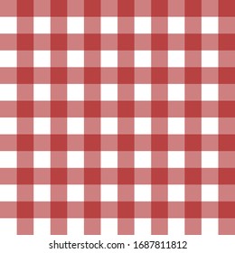 seamless red checkered tablecloth texture background