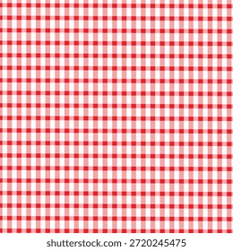 Fondo de textura de mantel a cuadros rojo sin costuras