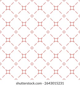 Seamless red Christmas star pattern on white background. Perfect for holiday wrapping paper, festive textiles, greeting cards, seasonal branding, and winter-themed digital or print design.