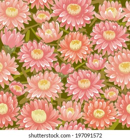 Seamless red chrysanthemum backgrounds