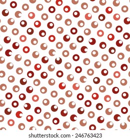 Seamless red circle abstract pattern