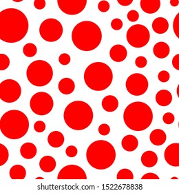 seamless red circles pattern. red Polka dot Pattern. Background for dress