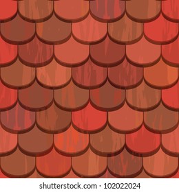 Seamless red clay roof tiles