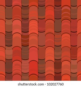 Seamless Red Clay Roof Tiles