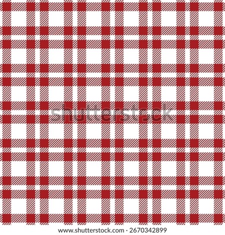 Seamless  red color check pattern. Repeating patern plaid. Checkered design for prints. Repeated tartan fabric. Vector scottish fabriс. Ekose texture. Madras flannel. Checker line. Stripe gingham
