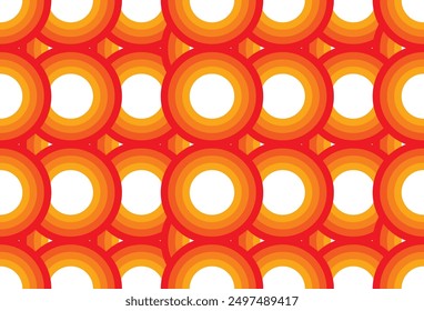 seamless red color circle patternn background