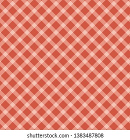 seamless red colored checkered table cloth background