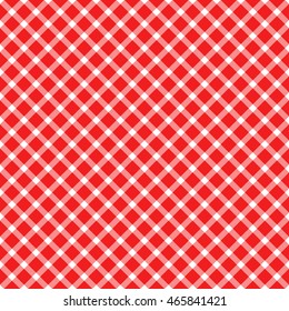seamless red colored checkered table cloth pattern for background design