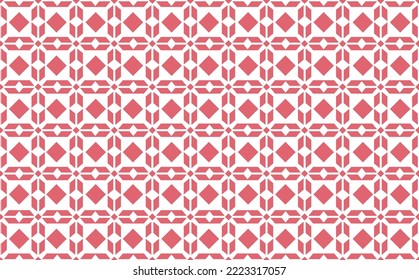 Seamless red colored plain pattern with rhombus. Suitable for wallpaper, fabric, cover, banner, card, and decoration.