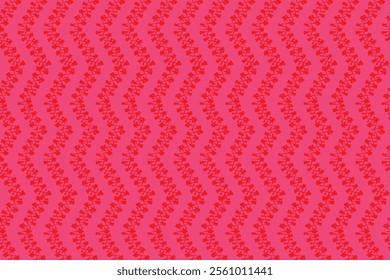 Seamless red colour floral line pattern with pink background. Vector Illustration. red and pink unique pattern.