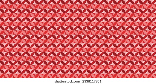 Seamless red colour variations with flower pattern . vector illustration. EPS 10