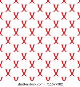 Seamless red crisscross pattern. Vector background.