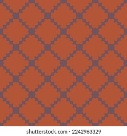 seamless red damask geometric pattern