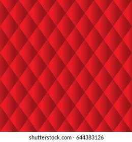 Seamless Red Diamond Padded Panel Diagonal