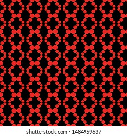 seamless red dots folklorisch vector pattern
