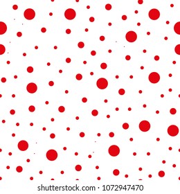 Seamless red dots pattern