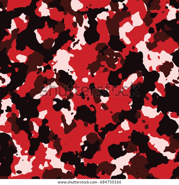Seamless Red Elite Mlitary Camouflage Pattern Stock Vector (Royalty ...