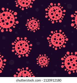 Muster eines nahtlosen roten Flachvirus-Illustrationmusters