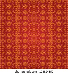 seamless red floral background