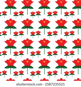 seamless red floral pattern design