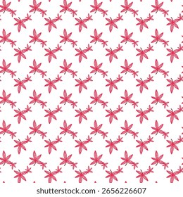 Patrón floral rojo inconsútil con el fondo blanco para los Diseños decorativos