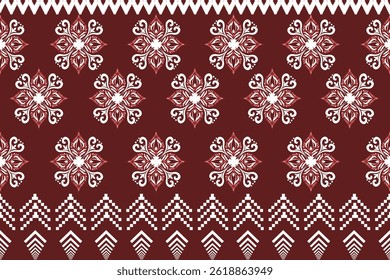 seamless red floral pattern,abstract and ethnic for fabric design background clothing embroidery 