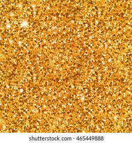 Seamless red gold glitter texture. Vector golden shimmer background. For sale gift card, brightly vibrant certificate, voucher