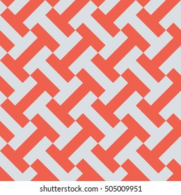 Seamless red and gray diagonal op art pixel tribal pattern vector